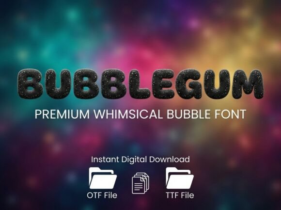 Bubblegum: A Whimsical Bubble Font for Cosmic Branding
