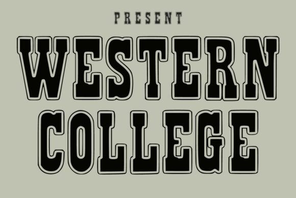 Western College Font: Bold Vintage Typography for Modern Design